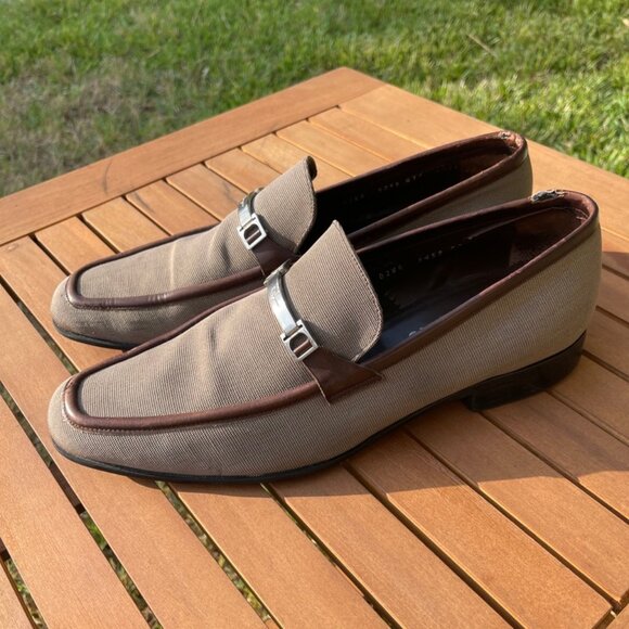 Salvatore Ferragamo Other - Salvatore Ferragamo Men's Loafers - Taupe w/ Silver Buckle RARE